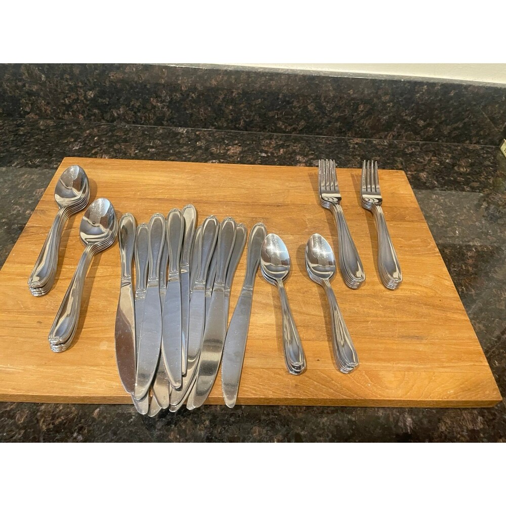 Pfaltzgraff "Linden" Stainless Flatware - 48-Piece Set -